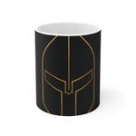 Crypto Knight Mug — Helmet & Arrow