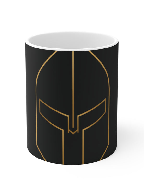 Crypto Knight Mug — Helmet & Arrow