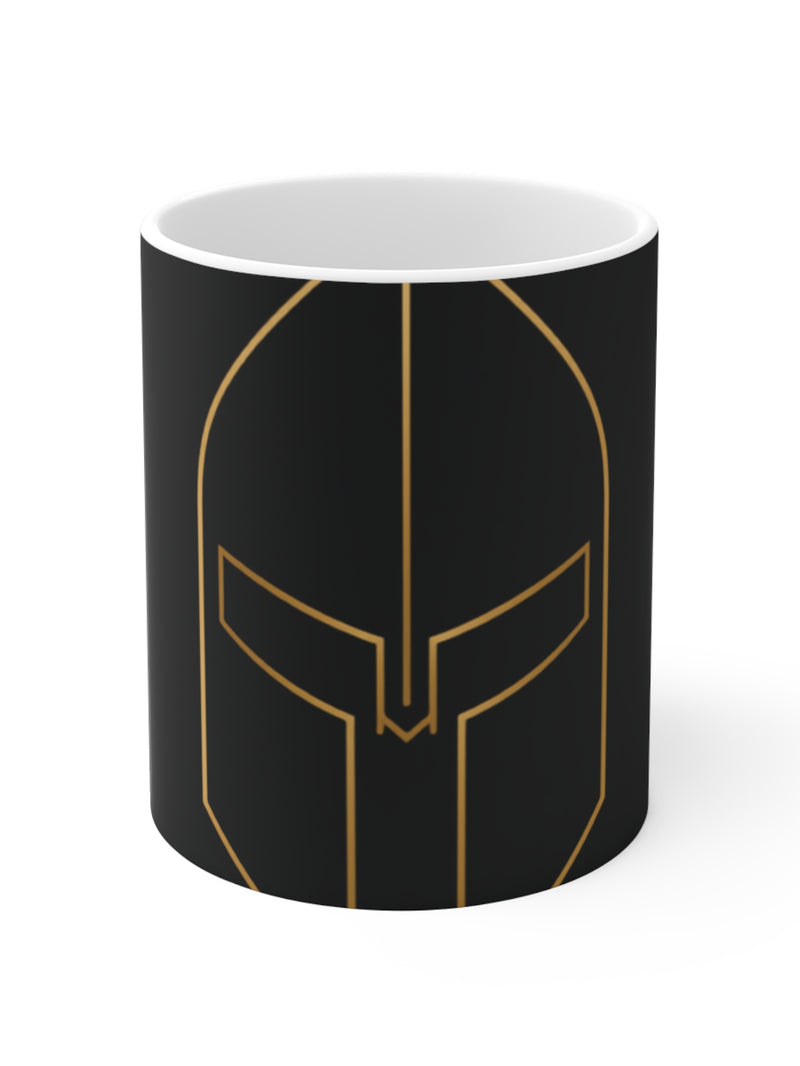 Crypto Knight Mug — Helmet & Arrow