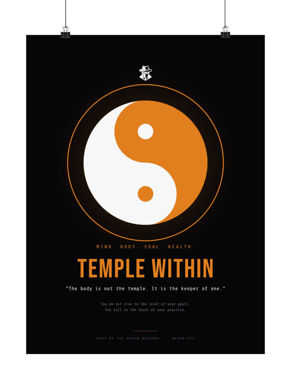 Temple Within Poster — Mind. Body. Soul. Health.