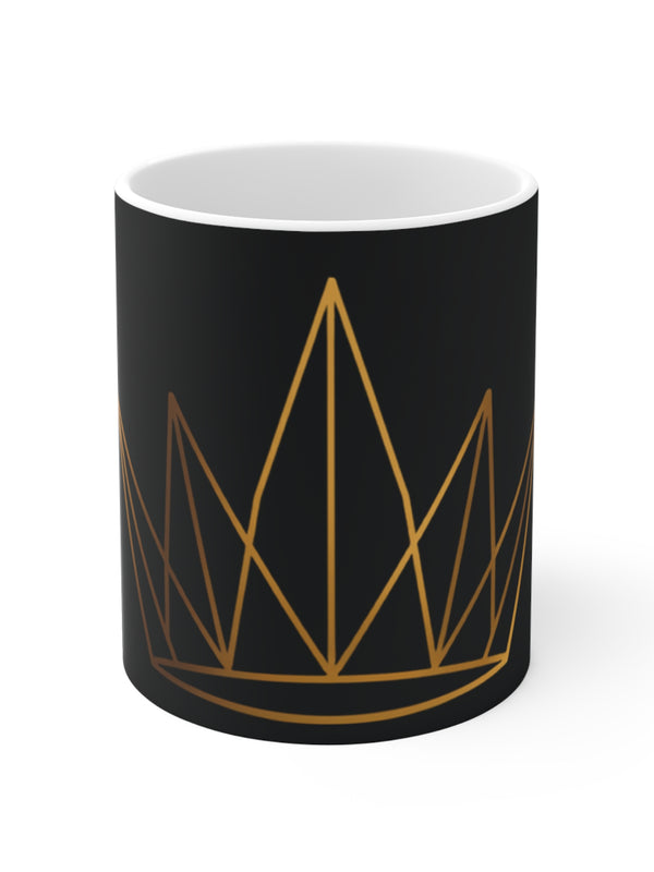 Crypto Knight Mug — Gold Candlestick Crown
