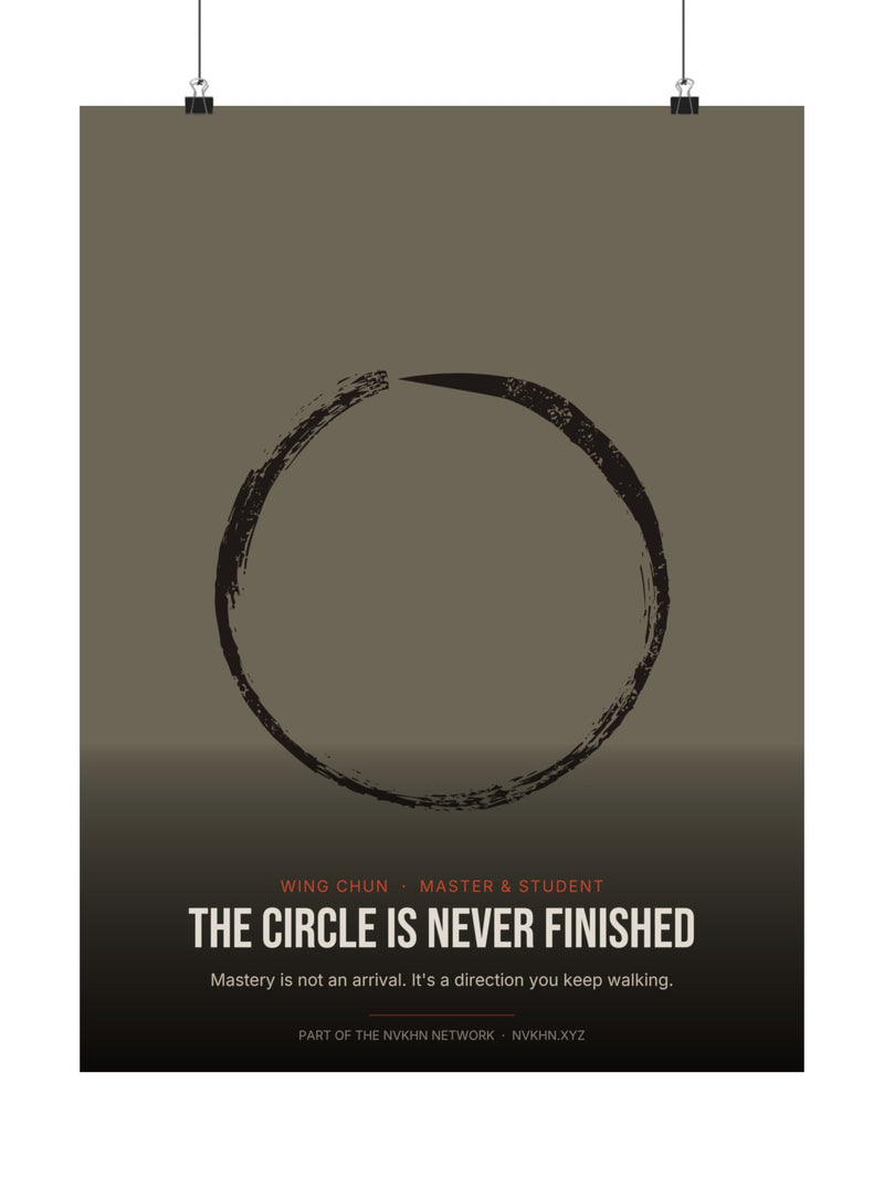 Master & Student Poster — The Circle Is Never Finished