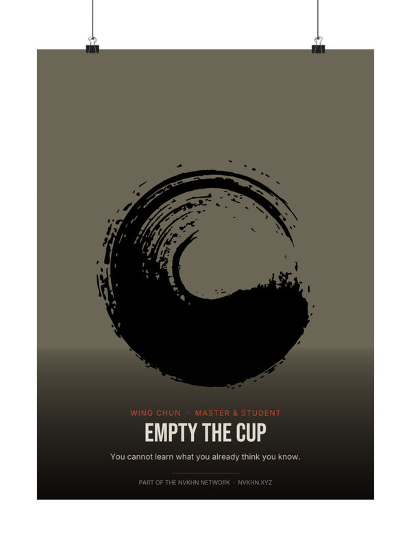 Master & Student Poster — Empty the Cup