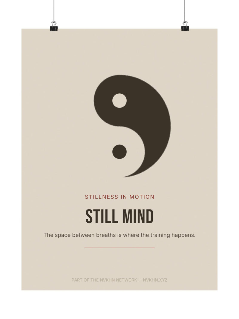 Master & Student Poster — Still Mind, Stillness in Motion