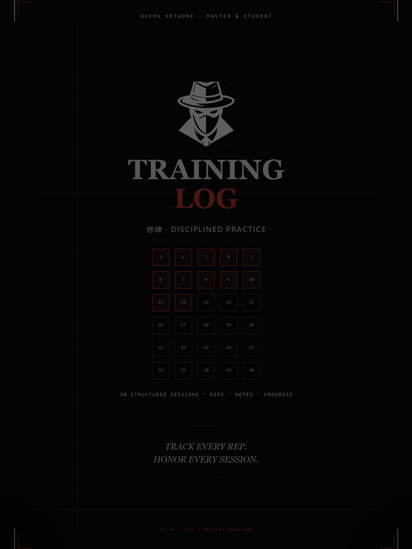 Master & Student Training Log cover