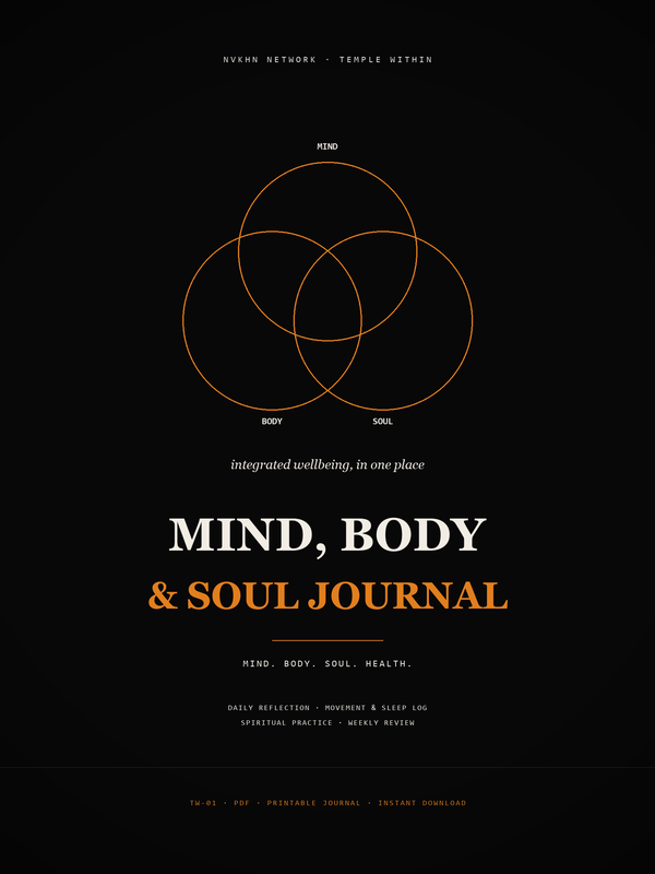 Temple Within: Mind, Body & Soul Journal cover