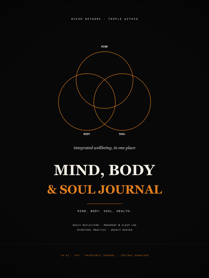 Temple Within: Mind, Body & Soul Journal cover