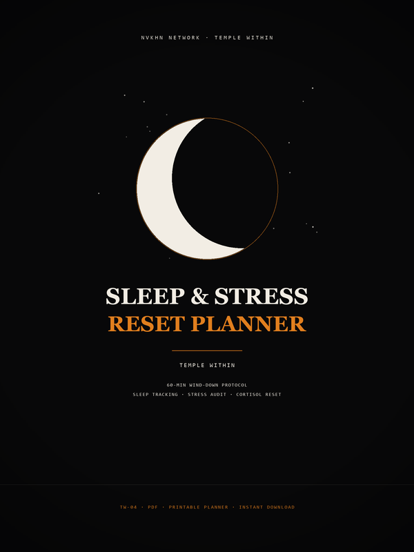 Temple Within: Sleep & Stress Reset Planner cover