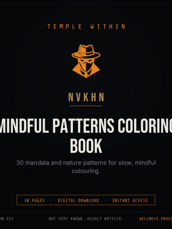Temple Within: Mindful Patterns Coloring Book