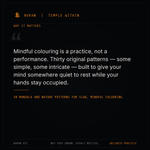 Temple Within: Mindful Patterns Coloring Book
