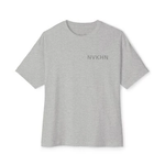 NVKHN Boxy Tee - Grey - Front - Wordmark - flat