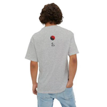 NVKHN Boxy Tee - Grey - Back - Yin Yang design - model