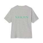 NVKHN Boxy Tee - The Disciple Crescent - Athletic Heather - Back