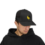 NVKHN Cap - Black Text Only - Gold Yin Yang design - model
