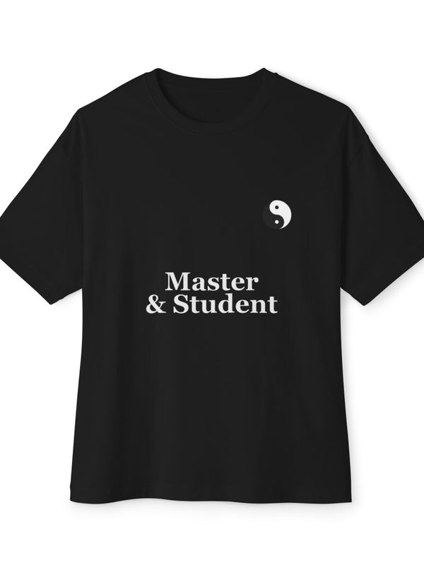 NVKHN Boxy Tee Master and Student - Black front